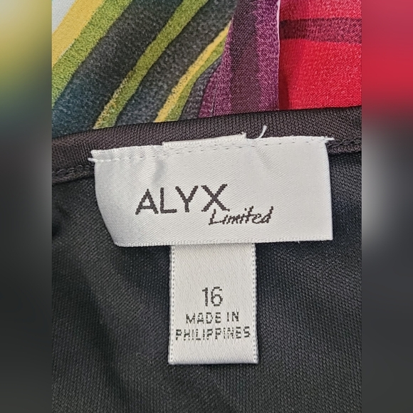 ALYX LIMITED Style 0382665 Ladies Black Straight Dress Sheer Lined Bodice Sleeve - Picture 5 of 6